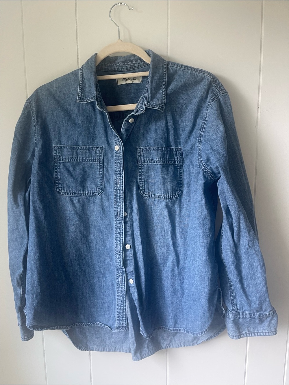 Madewell Blue Denim Button-Down Shirt